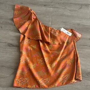 Rebecca Taylor One Shoulder Blouse